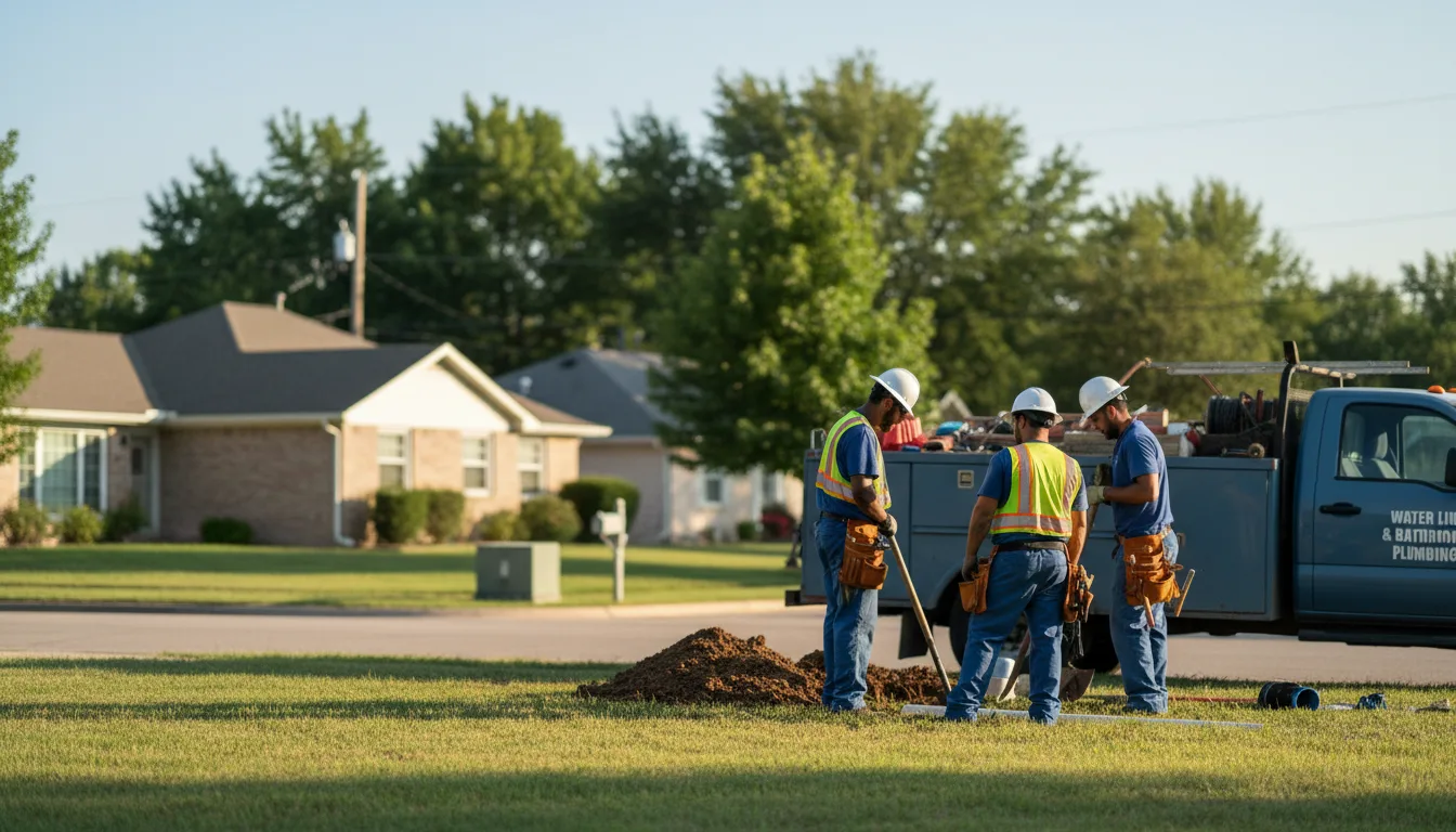 Residential water line and bathroom plumbing service in Madison, MS